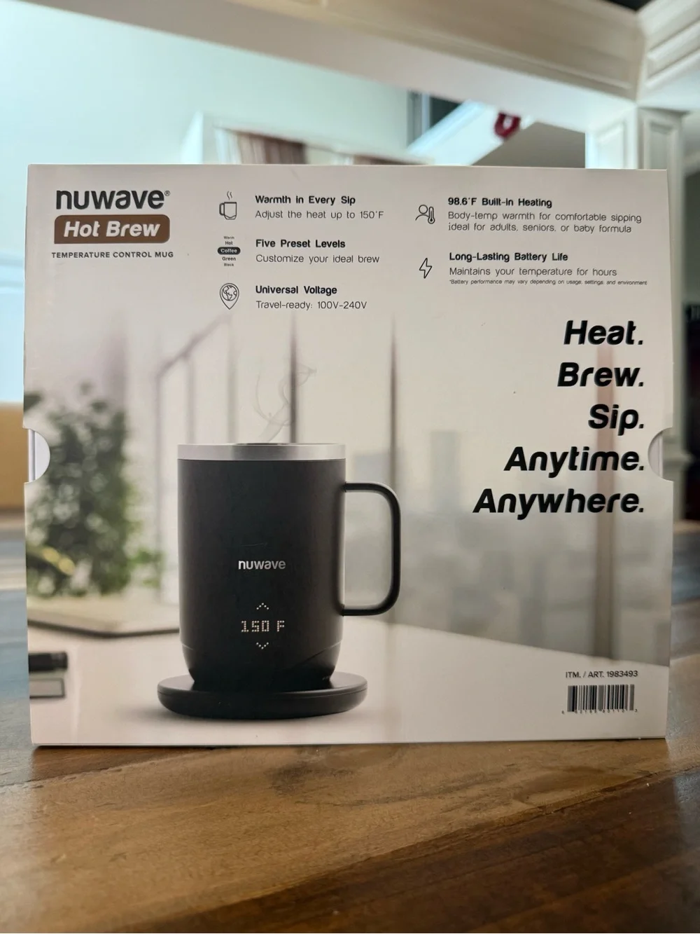 nuwave Hot Brew Temperature Control Mug - Black